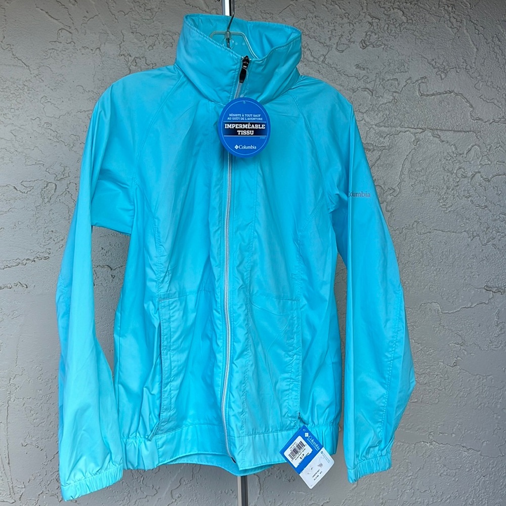 Sky Blue Columbia Rain/Wind Jacket